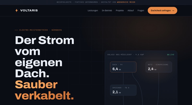 Screenshot Voltaris Energietechnik